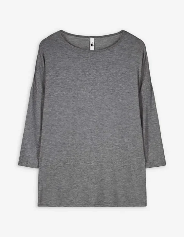 Langarmshirt - Dreiviertelärmel - dunkelgrau