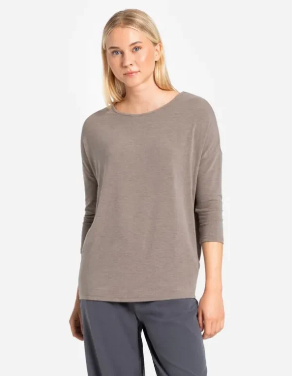 Langarmshirt - Dreiviertelärmel - beige