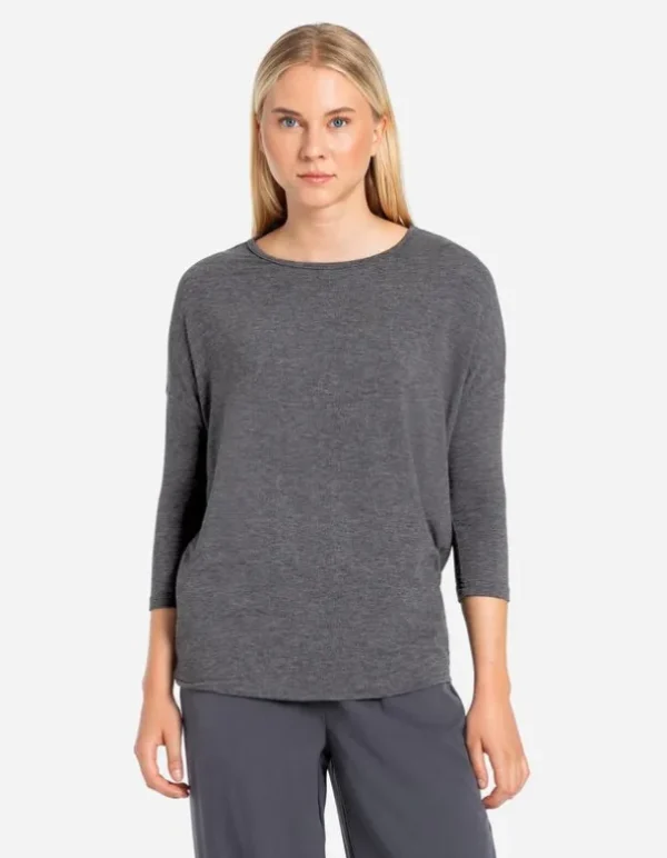 Langarmshirt - Dreiviertelärmel - dunkelgrau