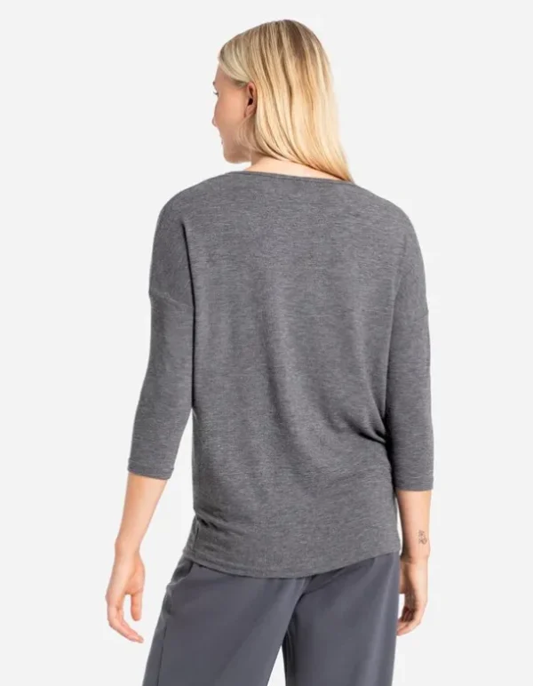 Langarmshirt - Dreiviertelärmel - dunkelgrau