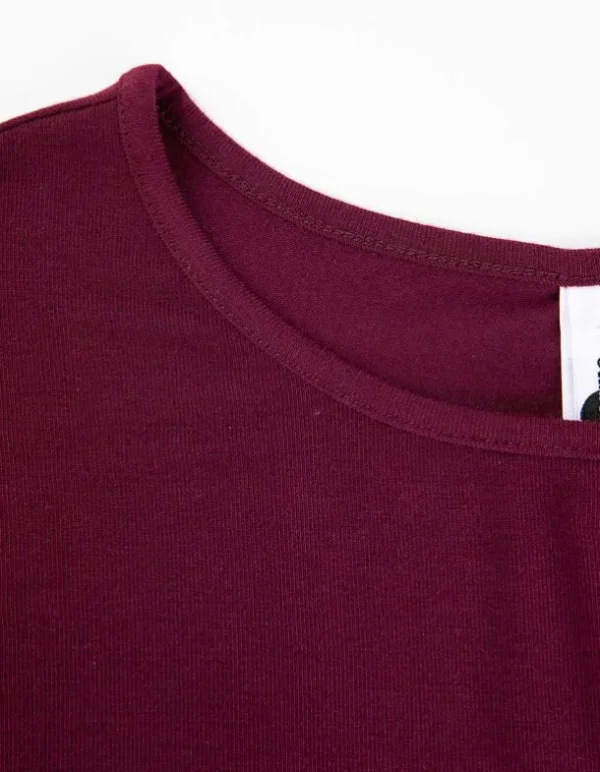 Langarmshirt - Dreiviertelärmel - dunkelrot
