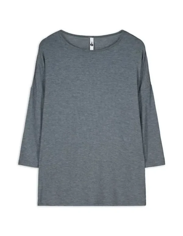 Langarmshirt - Dreiviertelärmel - türkis