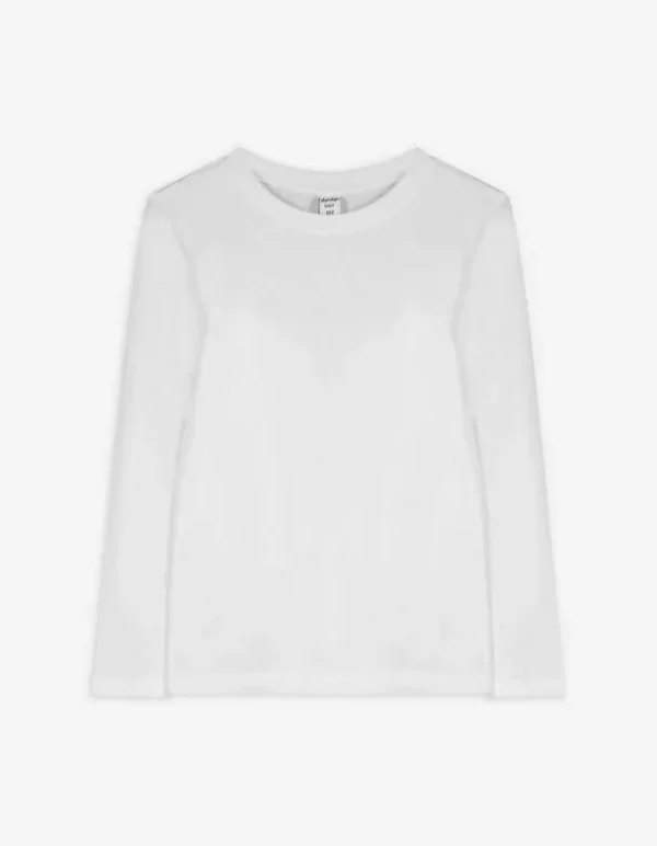 Langarmshirt - einfarbig - weiß