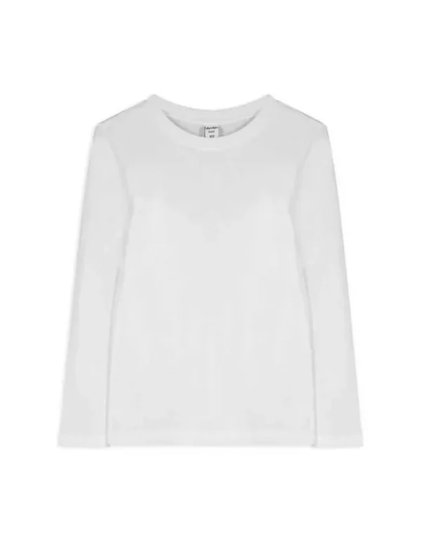 Langarmshirt - einfarbig - weiß