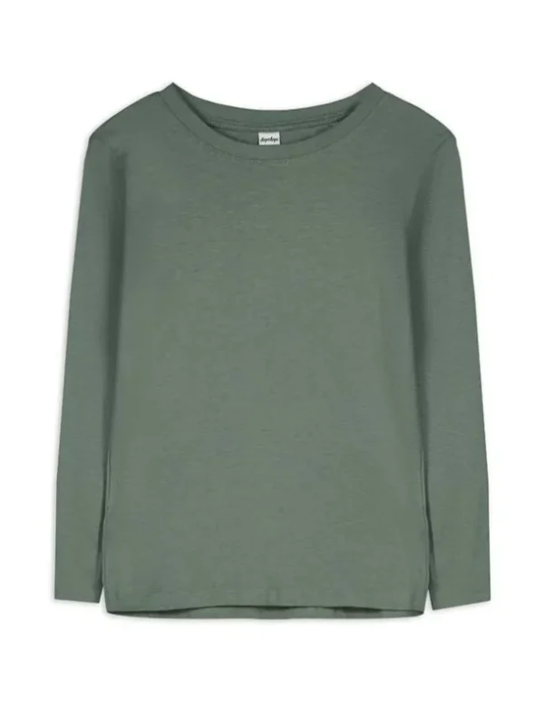 Langarmshirt - einfarbig - dunkelgrün