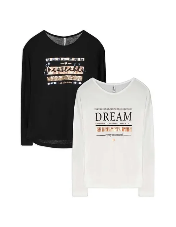 Langarmshirt - 2er-Pack