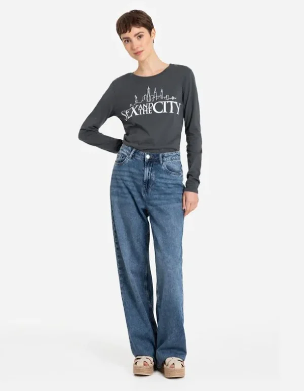 Langarmshirt - Glitzerprint