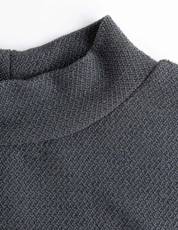 Langarmshirt - Glitzerstoff - dunkelgrau