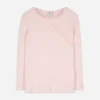 Langarmshirt - Häkelspitze - rosa