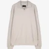 Langarmshirt - Hemdkragen - beige