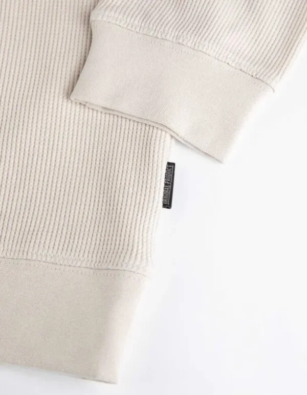Langarmshirt - Hemdkragen - beige