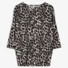 Langarmshirt - Leopardenmuster - beige