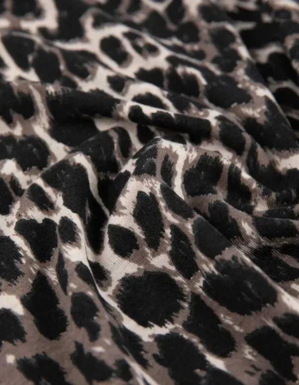Langarmshirt - Leopardenmuster - beige