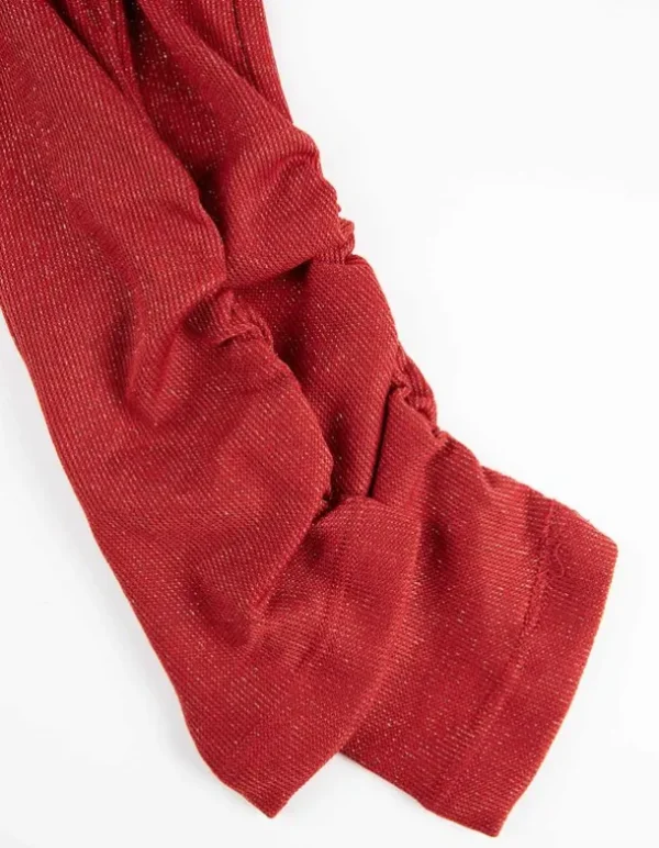 Langarmshirt - Lurex - rot
