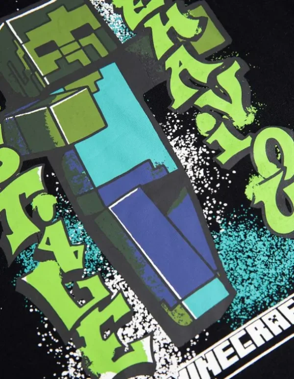 Langarmshirt - Minecraft - schwarz