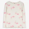 Langarmshirt - Muschelsaum - weiß