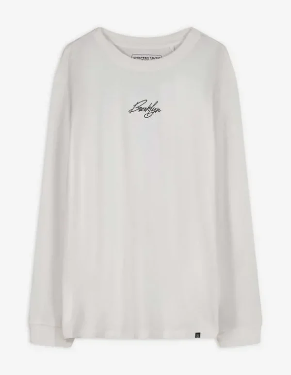 Langarmshirt - Oversized Fit - weiß