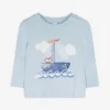 Langarmshirt - Print - hellblau