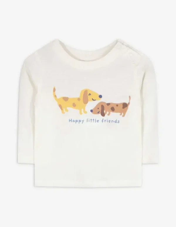 Langarmshirt - Print - weiß