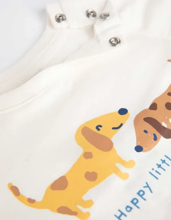 Langarmshirt - Print - weiß