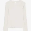 Langarmshirt - Regular Fit - weiß