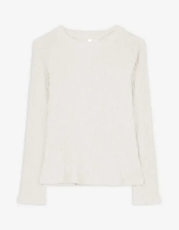 Langarmshirt - Regular Fit - weiß