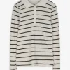 Langarmshirt - Rippenstruktur - beige