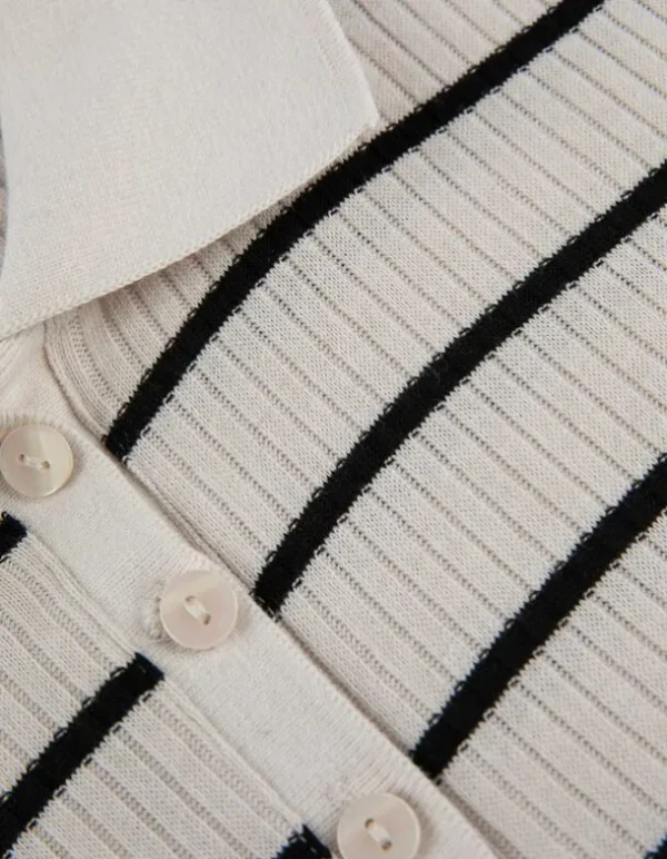 Langarmshirt - Rippenstruktur - beige