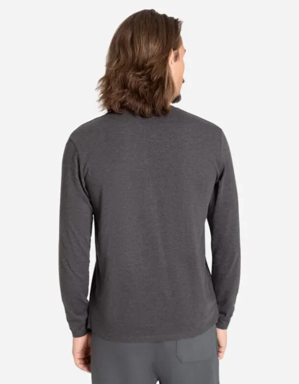 Langarmshirt - Rundhals-Ausschnitt - dunkelgrau