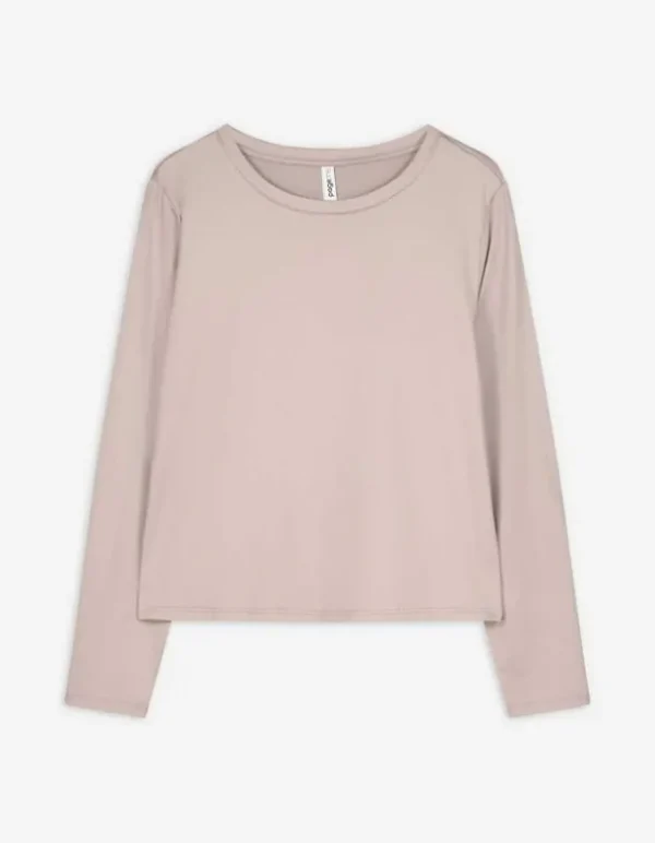 Langarmshirt - Slim Fit - beige