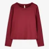 Langarmshirt - Slim Fit - dunkelrot