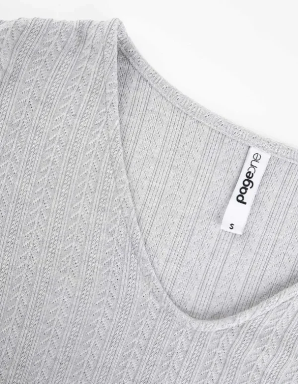 Langarmshirt - Slim Fit - grau
