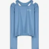 Langarmshirt - Soft-Touch - hellblau