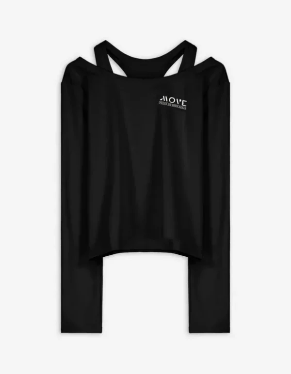 Langarmshirt - Soft-Touch - schwarz