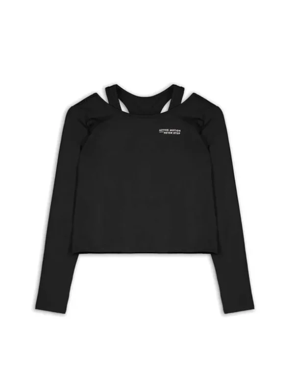 Langarmshirt - Soft-Touch - schwarz