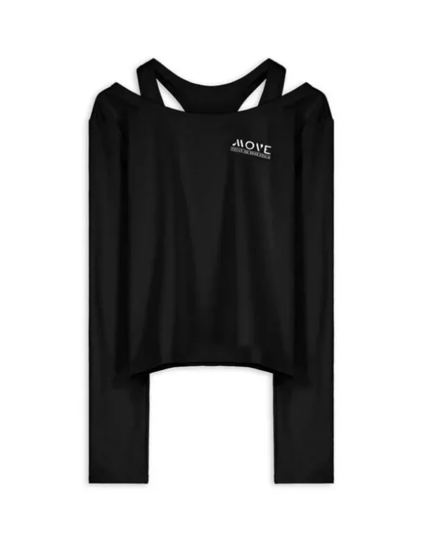 Langarmshirt - Soft-Touch - schwarz