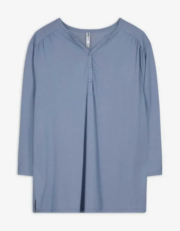 Langarmshirt - Viskose-Anteil - hellblau