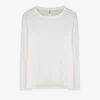Langarmshirt - Viskose-Anteil - weiß