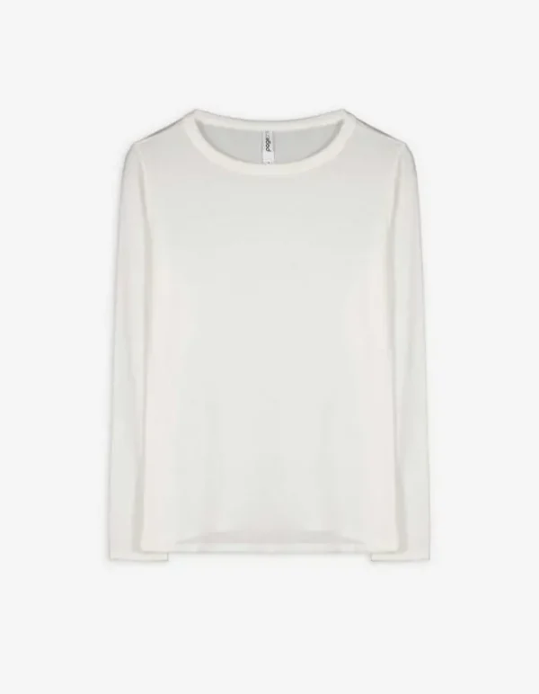 Langarmshirt - Viskose-Anteil - weiß