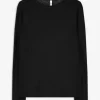 Langarmshirt - Viskose-Anteil - schwarz