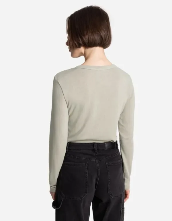 Langarmshirt - Viskose-Anteil - hellgrün