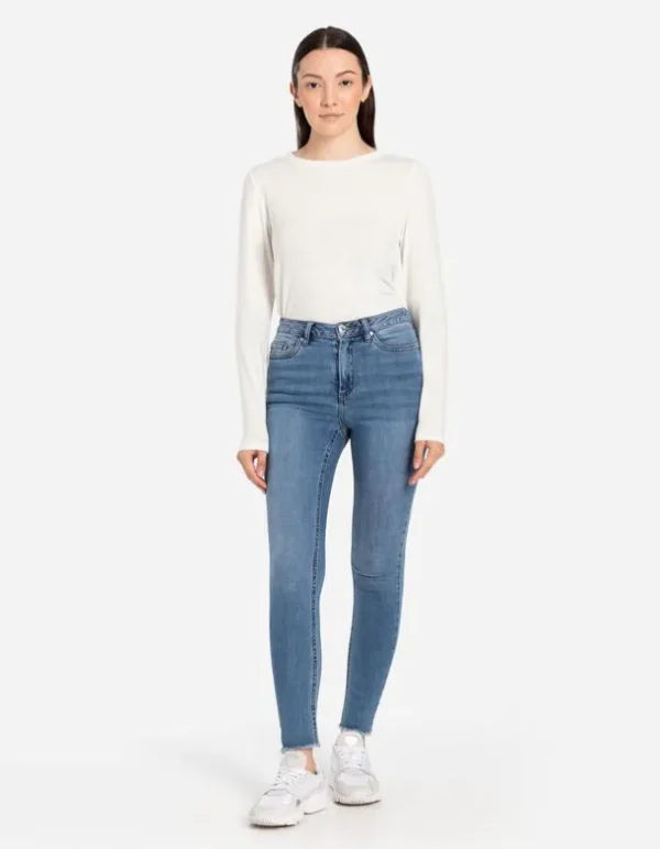 Langarmshirt - Viskose-Anteil - weiß
