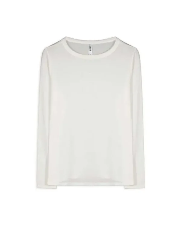 Langarmshirt - Viskose-Anteil - weiß