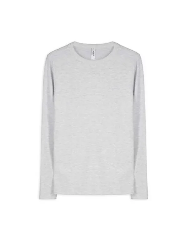 Langarmshirt - Viskose-Anteil - hellgrau