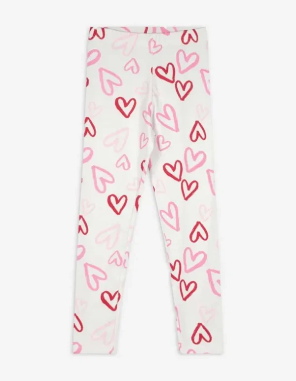 Leggings - Allover-Print - weiß