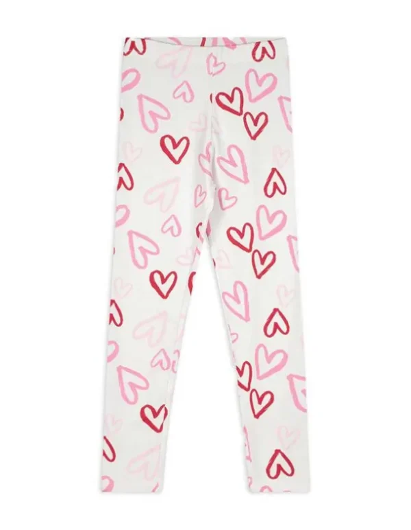 Leggings - Allover-Print - weiß
