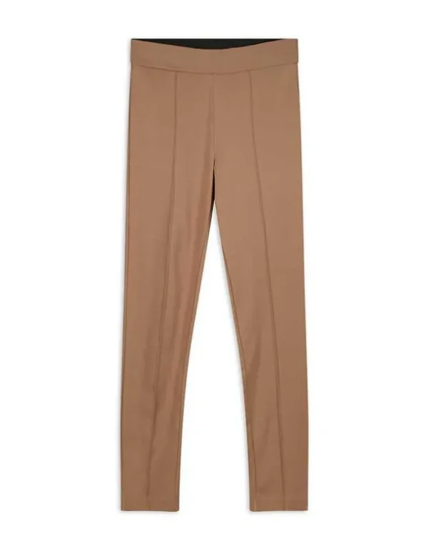 Leggings - Bundfalte - braun