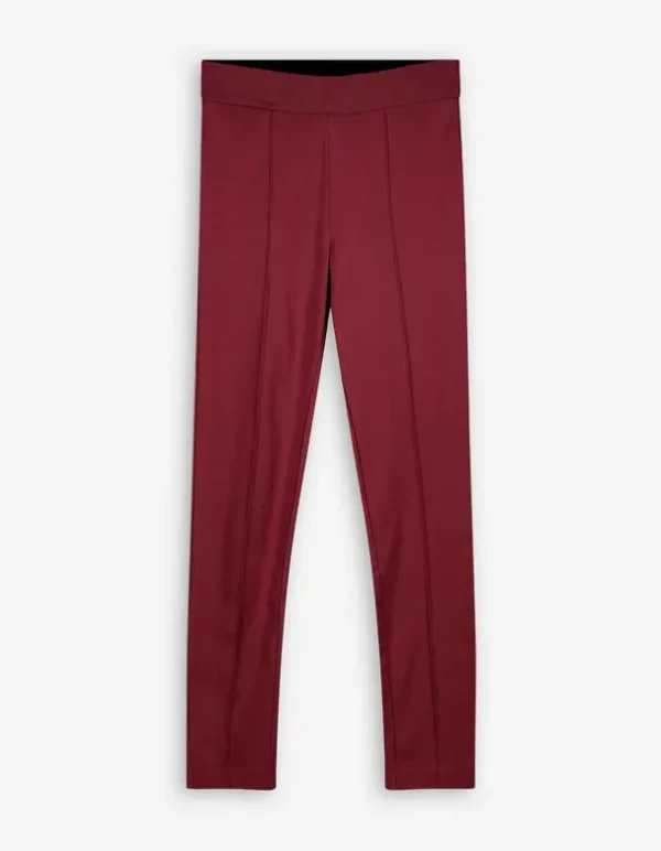 Leggings - Bundfalte - dunkelrot