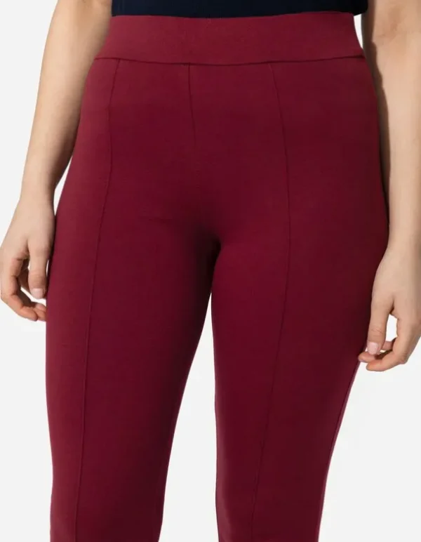 Leggings - Bundfalte - dunkelrot