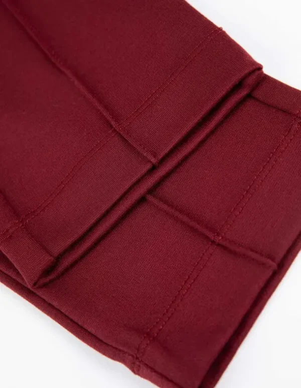 Leggings - Bundfalte - dunkelrot